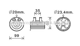 AVA QUALITY COOLING dn3431 -  масляный радиатор, двигательное масло
